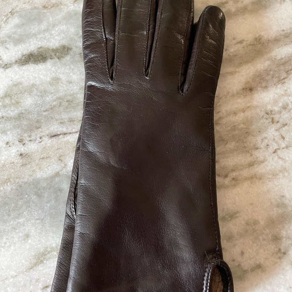 Coach Leather Gloves NWOT Dark Brown. Women Size 7